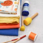 DIY Stoffmix - Stoffmalfarbe - Stempel - Patch - Garn