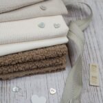 DIY Stoffmix - Reissverschluss - Label - Knopf