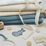 DIY Stoffmix - Garn - Knopf - Label - Baumwollband - Patch