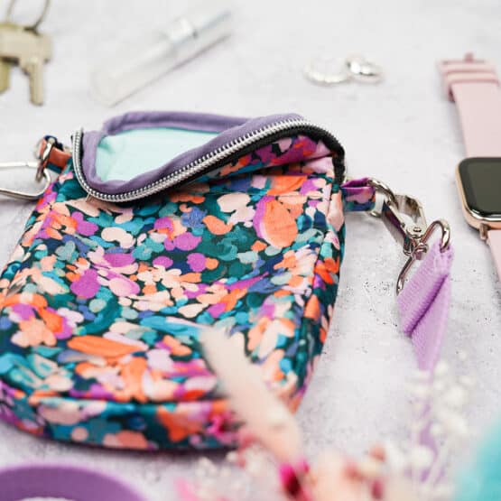 DIY Stoffe Inspiration - Handytasche Konfetti Blüten