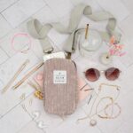 DIY Stoffe Inspiration - Handytasche Velvet Breitcord Helles Altrosa