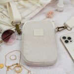 DIY Stoffe Inspiration - Handytasche Canvas Dunkles Natur