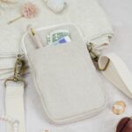 DIY Stoffe Inspiration - Handytasche – Paket – Canvas Dunkles Natur