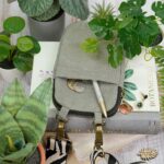 DIY Stoffe Inspiration - Handytasche Leinen Helles Olivgrün