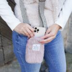 DIY Stoffe Inspiration - Handytasche Velvet Breitcord Helles Altrosa