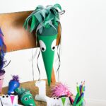 DIY Stoffe Inspiration - Schultüte Monster - Bastelvorlage