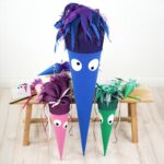 DIY Stoffe Inspiration - Schultüte Monster - Bastelvorlage