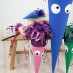 DIY Stoffe Inspiration - Schultüte Monster - Bastelvorlage