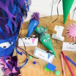 DIY Stoffe Inspiration - Schultüte Monster - Bastelvorlage