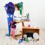 DIY Stoffe Inspiration - Schultüte Monster - Bastelvorlage