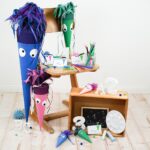 DIY Stoffe Inspiration - Schultüte Monster - Bastelvorlage