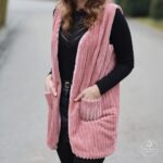 DIY Stoffe Outfit - Weste Winalea - Streifen Kuschelfleece Plüsch