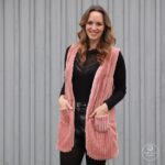 DIY Stoffe Outfit - Weste Winalea - Streifen Kuschelfleece Plüsch