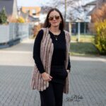 DIY Stoffe Outfit - Weste Winalea - Kunstfell Streifen