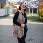 DIY Stoffe Outfit - Weste Winalea - Kunstfell Streifen