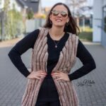 DIY Stoffe Outfit - Weste Winalea - Kunstfell Streifen