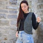DIY Stoffe Outfit - Weste Winalea - Breitcord Dots