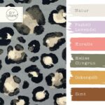 Farbkombi Leichter Canvas Aquarell Leo Dots Helles Schiefergrau