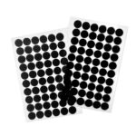 Klettpunkte – selbstklebend – rund – Ø 15 mm – Schwarz