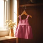 Latzkleid French Terry Dark Pink Coral