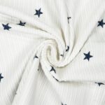 Mini Breitcord – Blue Stars – Cremeweiß