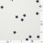 Mini Breitcord – Blue Stars – Cremeweiß