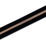 Endlosreißverschluss Spiral – 7 mm – Roségold/Schwarz – nicht teilbar