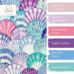 Farbkombi - Badestoff Muscheln