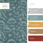 Farbkombi - Cable Knit Jersey Dinos Arctic Blue