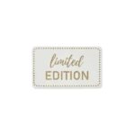 Label "limited EDITION" - 30 x 50 mm - Staubweiß/Gold