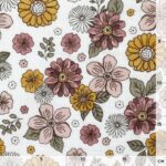 Musselin – Flower Dream – Warmweiß