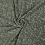 Single Jersey – Jacquard Leodots - Warmes Khaki Grün