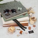 DIY Stoffmix - Garn - Label - Reißverschluss - Knopf