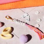 DIY Stoffmix - Perlen Rund - Karabinerhaken - Knopf - Pompon - Label - Verbindungsring - Gold