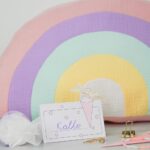 DIY Stoffe Inspiration - Bastelvorlage - Regenbogen- Kissen