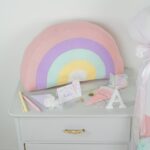 DIY Stoffe Inspiration - Bastelvorlage - Regenbogen- Kissen