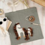 DIY Stoffe Inspiration - Kleines Einhorn - Ponys - Stoffbeutel Oliv