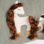 DIY Stoffe Inspiration - Kleines Einhorn - Ponys - Stoffbeutel Oliv