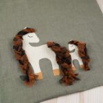 DIY Stoffe Inspiration - Kleines Einhorn - Ponys - Stoffbeutel Oliv