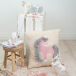 DIY Stoffe Inspiration - Kissen - Pony Kleines Einhorn - Rose Glitter - Geburtstagskrone