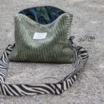 DIY Stoffe Inspiration - Velvet Oliv - Gurtband Zebra - Gurtbandzubehör - Label