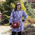 DIY Stoffe Inspiration - Velvet Helles Rost Orange - Kulturbeutel - Gurtband Boho - Label