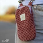 DIY Stoffe Inspiration - Handytasche Velvet Dark Soft Blush - Label