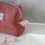 DIY Stoffe Inspiration - Kulturbeutel - Velvet Dark Soft Blush - Gurtband