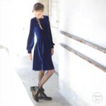 DIY Stoffe Outfit - Samt Jersey Dunkles Königsblau