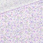 Popeline – Lavendel Rosa Blümchen – Cremeweiß