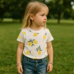 Shirt Single Jersey Große Zitronen Mock Up