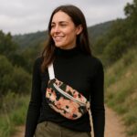 Mock Up - Tasche Boucle Teddyfleece Abstrak Deep Olive Koralle