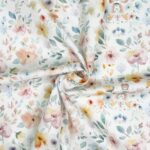 Baumwollstoff – Watercolor Summer Meadow – Weiß