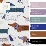 Farbkombi - Leichter Canvas Dackel Staubweiss